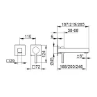 Jednopáková nástěnná umyvadlová baterie z mosazi - Erik Viadurini