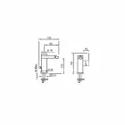 Vyrobeno v Itálii Bidetový mixér s boční páčkou - Panela Viadurini