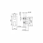 Sprchová baterie s třícestným přepínačem Made in Italy - Panela Viadurini