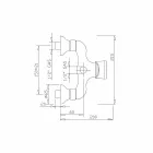 Designový mixér pro venkovní sprchu z mosazi vyrobený v Itálii - Neno Viadurini