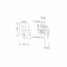 Designová mosazná sprchová nebo vanová baterie vyrobená v Itálii - Neno Viadurini