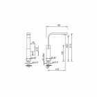 Páková umyvadlová baterie bez odtoku vyrobené v Itálii - Panela Viadurini