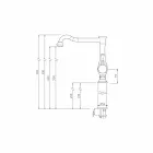 Umyvadlová baterie s umyvadlem, vysoká 13 cm, prodloužení Made in Italy - Neno Viadurini