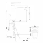 Umyvadlová baterie s odtokem v chromové úpravě Made in Italy - Galla Viadurini