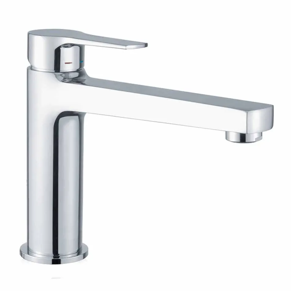 Koupelnová dřezová baterie s mosazným odtokem vyrobená v Itálii - Sindra Viadurini