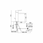 Koupelnová dřezová baterie v čtvercové chromované mosazi vyrobené v Itálii - Medida Viadurini