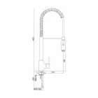 Kuchyňská umyvadlová baterie z mosazi s ruční sprchou vyrobené v Itálii - Kalimo Viadurini