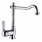 Klasická mosazná kuchyňská dřezová baterie vyrobená v Itálii - Adonis Viadurini