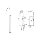 Stojací dřezová baterie z AISI 316L oceli Made in Italy - Artigli Viadurini