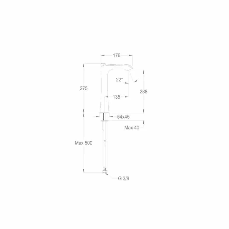 Vyrobeno v Itálii Designová chromová mosazná umyvadlová baterie - Bonina Viadurini