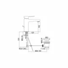 Mosazná umyvadlová baterie s moderním designem vyrobená v Itálii - Sindra Viadurini