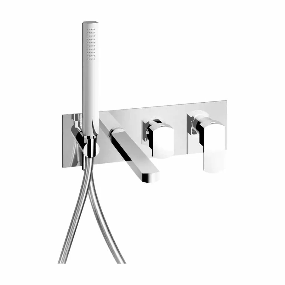 Moderní designová vanová baterie v mosazi vyrobená v Itálii - Sika Viadurini