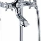 Podlahová vanová baterie v mosazi klasického designu vyrobená v Itálii - Lisca Viadurini