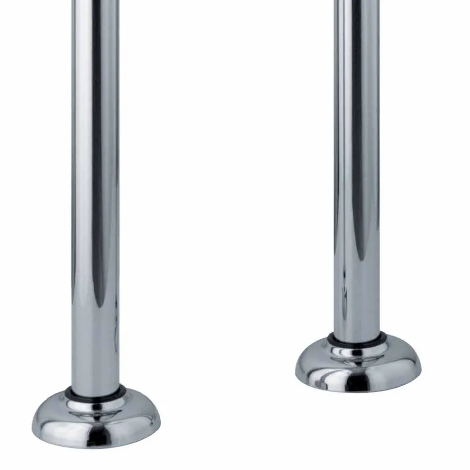 Podlahová vanová baterie v mosazi klasického designu vyrobená v Itálii - Lisca Viadurini