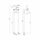 Podlahová vanová baterie v mosazi klasického designu vyrobená v Itálii - Lisca Viadurini