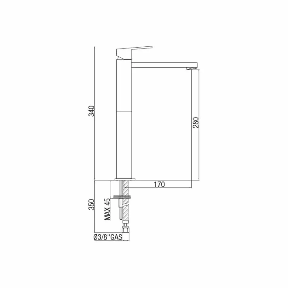 Rozšířená umyvadlová baterie bez odtoku Made in Italy - Medida Viadurini