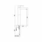 Prodloužená mosazná umyvadlová baterie bez odtoku vyrobená v Itálii - Ermia Viadurini