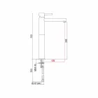 Prodloužená mosazná umyvadlová baterie bez odtoku vyrobená v Itálii - Ermia Viadurini