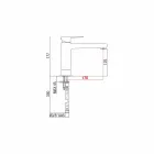 Rozšířená baterie bez odtoku pro umyvadlo z mosazi vyrobené v Itálii - Sindra Viadurini