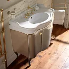 Skříňka se dvěma dvířky a lesklým lakovaným košem Made in Italy - Candy Viadurini