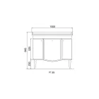 Skříňka se dvěma dvířky a lesklým lakovaným košem Made in Italy - Candy Viadurini