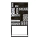 Etnická mozaiková skříň 4 dvířka 6 zásuvek z mangového dřeva - Vanitoso Viadurini