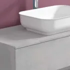 Závěsný koupelnový nábytek s umyvadlem, design ve 4 provedeních - Paoletto Viadurini