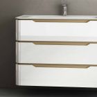 Koupelnová skříň se 3 zásuvkami moderního dřeva Arya vyrobeného v Itálii Viadurini
