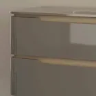 Koupelnová skříňka s integrovaným dřevěným dřezem Arya vyrobená v Itálii Viadurini