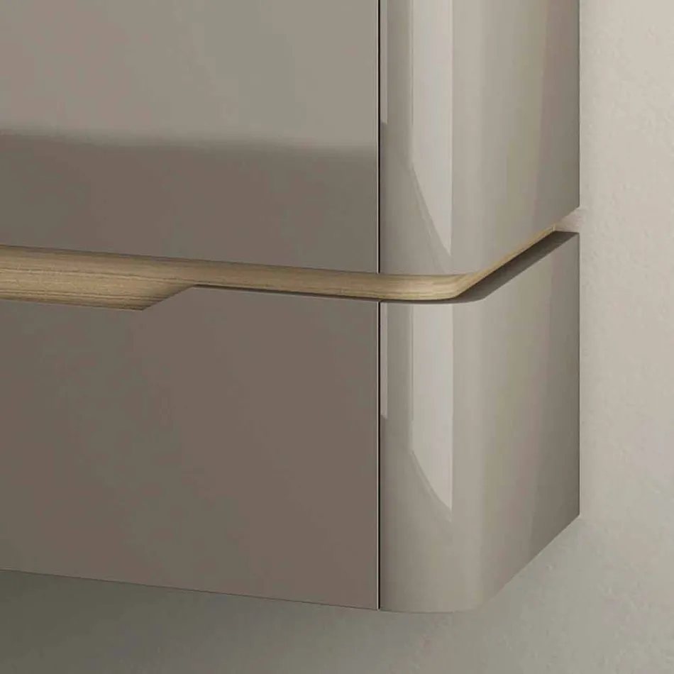 Koupelnová skříňka s integrovaným dřevěným dřezem Arya vyrobená v Itálii Viadurini