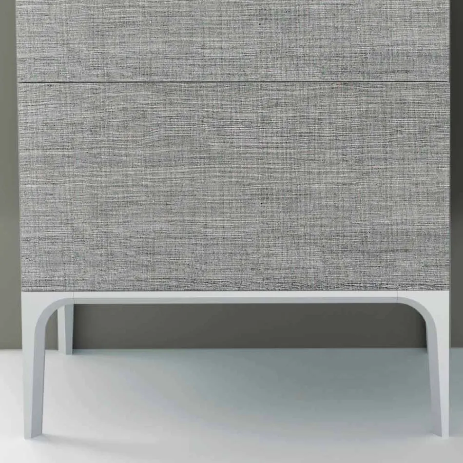 Koupelnová skříňka s integrovaným umyvadlem v provedení Ambra ecolegno, vyrobená v Itálii Viadurini