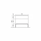 Koupelnová skříňka s integrovaným moderním dřezem Jantarová, pryskyřičná a lakovaná dřevo Viadurini