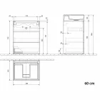 Moderní designová podlahová koupelnová skříňka z laminátu s pryskyřičným umyvadlem - Pompeje Viadurini