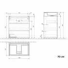 Moderní designová podlahová koupelnová skříňka z laminátu s pryskyřičným umyvadlem - Pompeje Viadurini