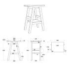 Designová koupelnová skříňka z přírodního teaku s matnou bílou deskou a podpěrou - Raomi Viadurini