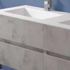 Dvojitá umyvadlová koupelnová skříňka, moderní design zavěšený na 4 povrchové úpravy - doublet Viadurini