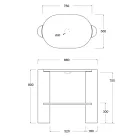 Keramická koupelnová skříňka v různých barvách vyrobená v Itálii - Dívka Viadurini