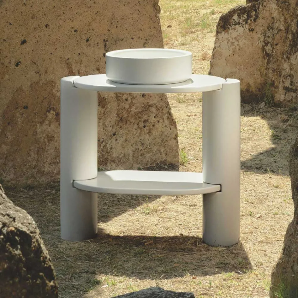 Keramická koupelnová skříňka v různých barvách vyrobená v Itálii - Dívka Viadurini