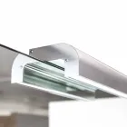 Moderní závěsná koupelnová skříňka s umyvadlovou policí a designovým zrcadlem - Michele Viadurini