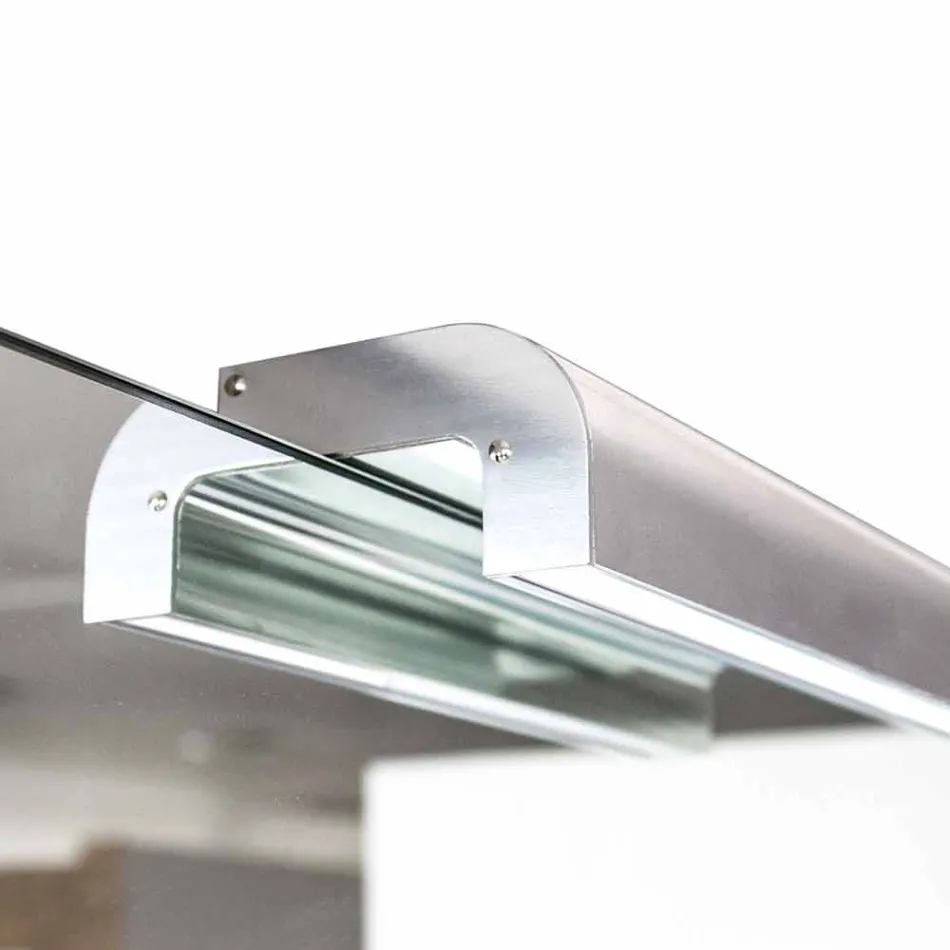 Moderní závěsná koupelnová skříňka s umyvadlovou policí a designovým zrcadlem - Michele Viadurini