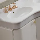 Jednobarevná koupelnová skříňka s bílým keramickým umyvadlem - Candy Viadurini