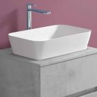 Závěsná koupelnová skříňka s obdélníkovým umyvadlem na desku, moderní design - Dumbo Viadurini