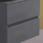 Závěsná koupelnová skříňka s kulatým umyvadlem na desku, moderní design - Dumbo Viadurini