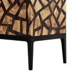 Grilli Zarafa 2-dveřní designová skříňka vyrobená v Itálii v ebenovém dřevě Viadurini