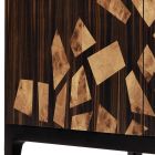 Grilli Zarafa 2-dveřní designová skříňka vyrobená v Itálii v ebenovém dřevě Viadurini