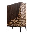 Grilli Zarafa 2-dveřní designová skříňka vyrobená v Itálii v ebenovém dřevě