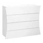 Mobilní bílá zásuvka 4 zásuvky Design z udržitelného dřeva - Sabine Viadurini