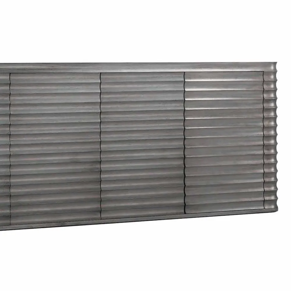 Mobile se 4 dřevěnými dveřmi tvarované konstrukce, L230xP49 cm, Dana Viadurini