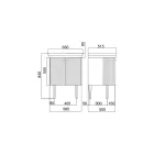 Skříňka se dvěma dvířky a jednou policí s umyvadlem Made in Italy - Candy Viadurini