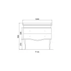 Lesklá lakovaná skříňka se dvěma zásuvkami a umyvadlem Made in Italy - Candy Viadurini